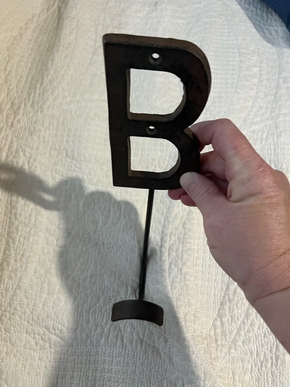 Rustic Decorative Letter B Wall Hook